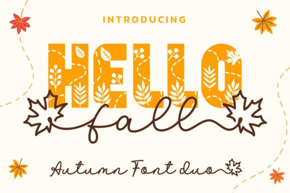 Hello Fall Duo: A Seasonal Font Pair for Cozy Autumn Designs