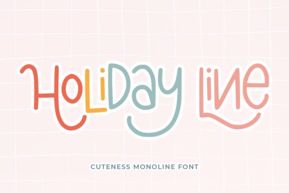 Holiday Line: A Cheerful Font for Creative Projects