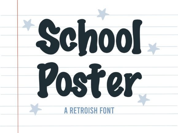School Poster: A Hand-Drawn Font for Strategic Creativity and Branding