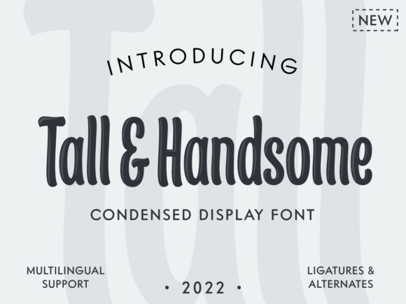 Tall Handsome: A Modern Display Font for Impactful Typography